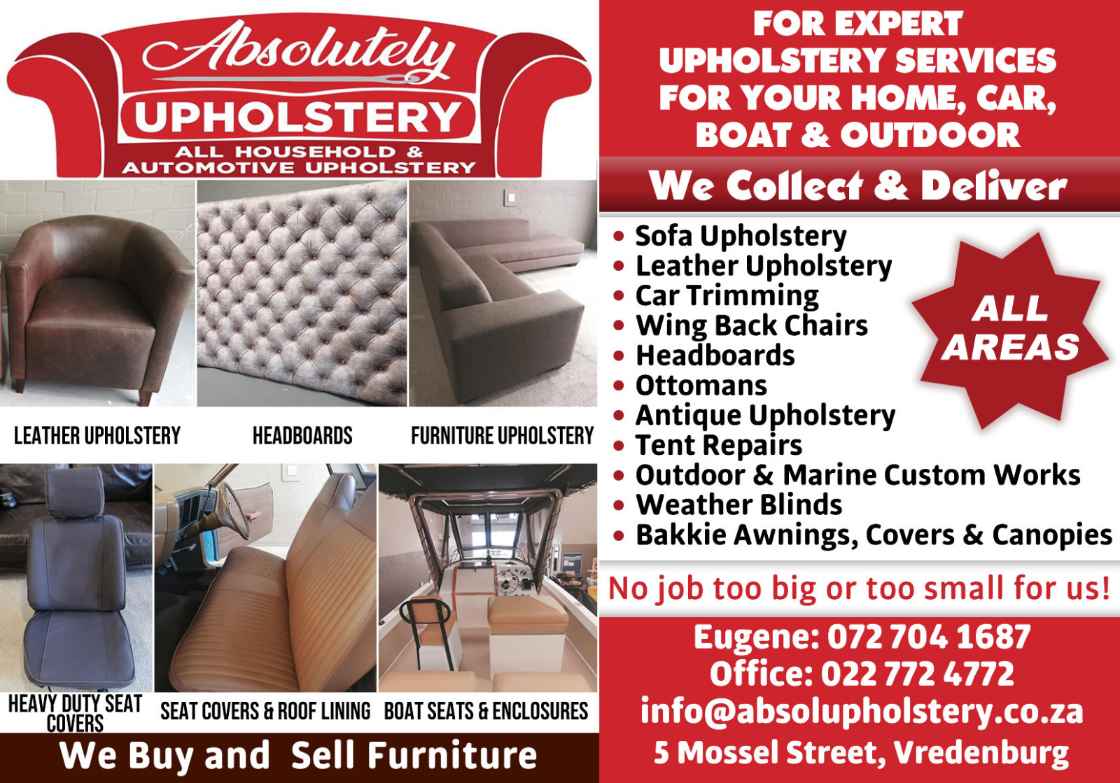 Upholstery Archives Sloep Wes West Coast Business Directory